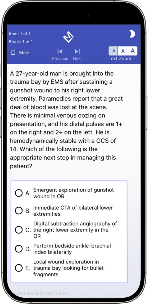 QLearn question screen on a phone